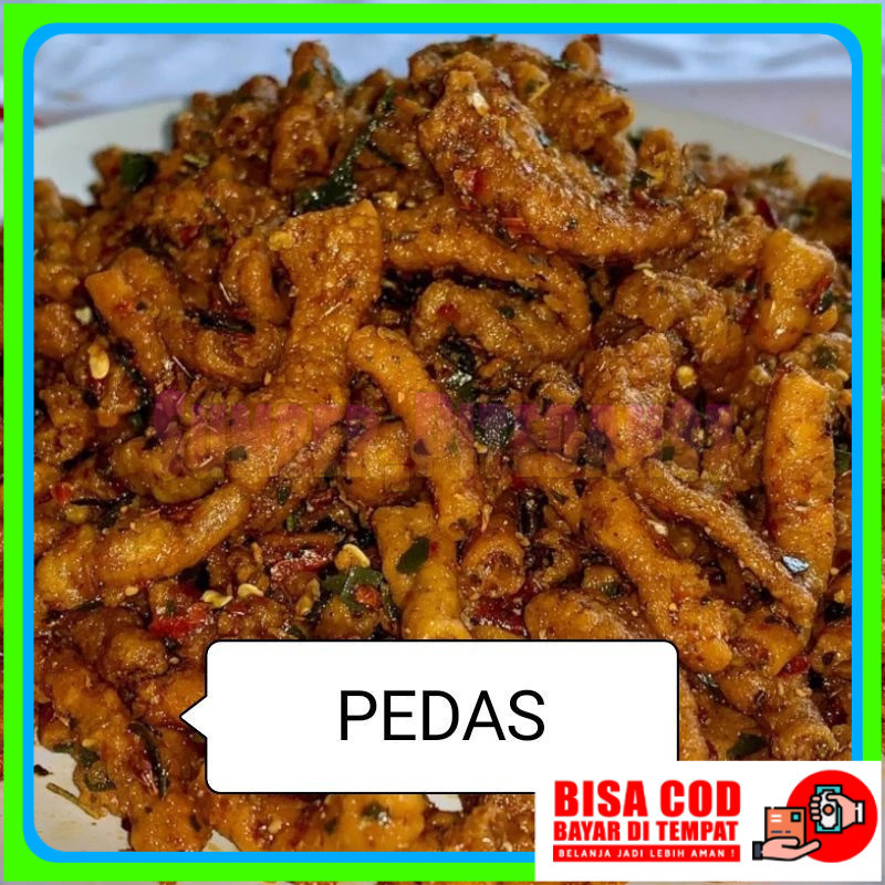 

1 kilogram usus krispy pedas daun jeruk