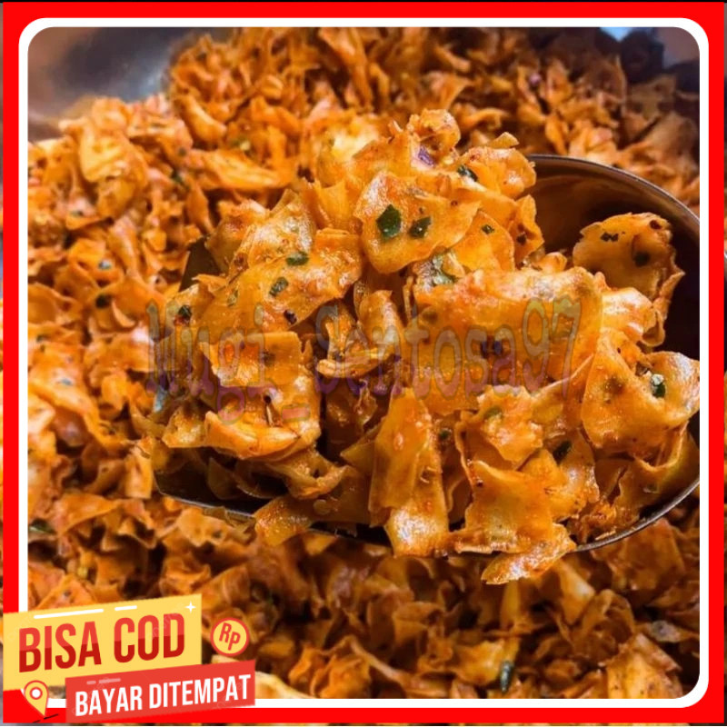 

1KG- KERIPIK SINGKONG KRIWIL PEDAS DAUN JERUK renyak tidak alot
