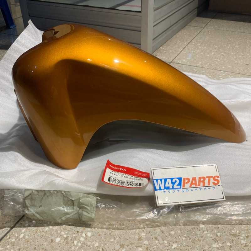 SPAKBOR SLEBOR DEPAN SUPRA X 125 OLD LAMA ORANGE OREN 61100 KTM 850FMR