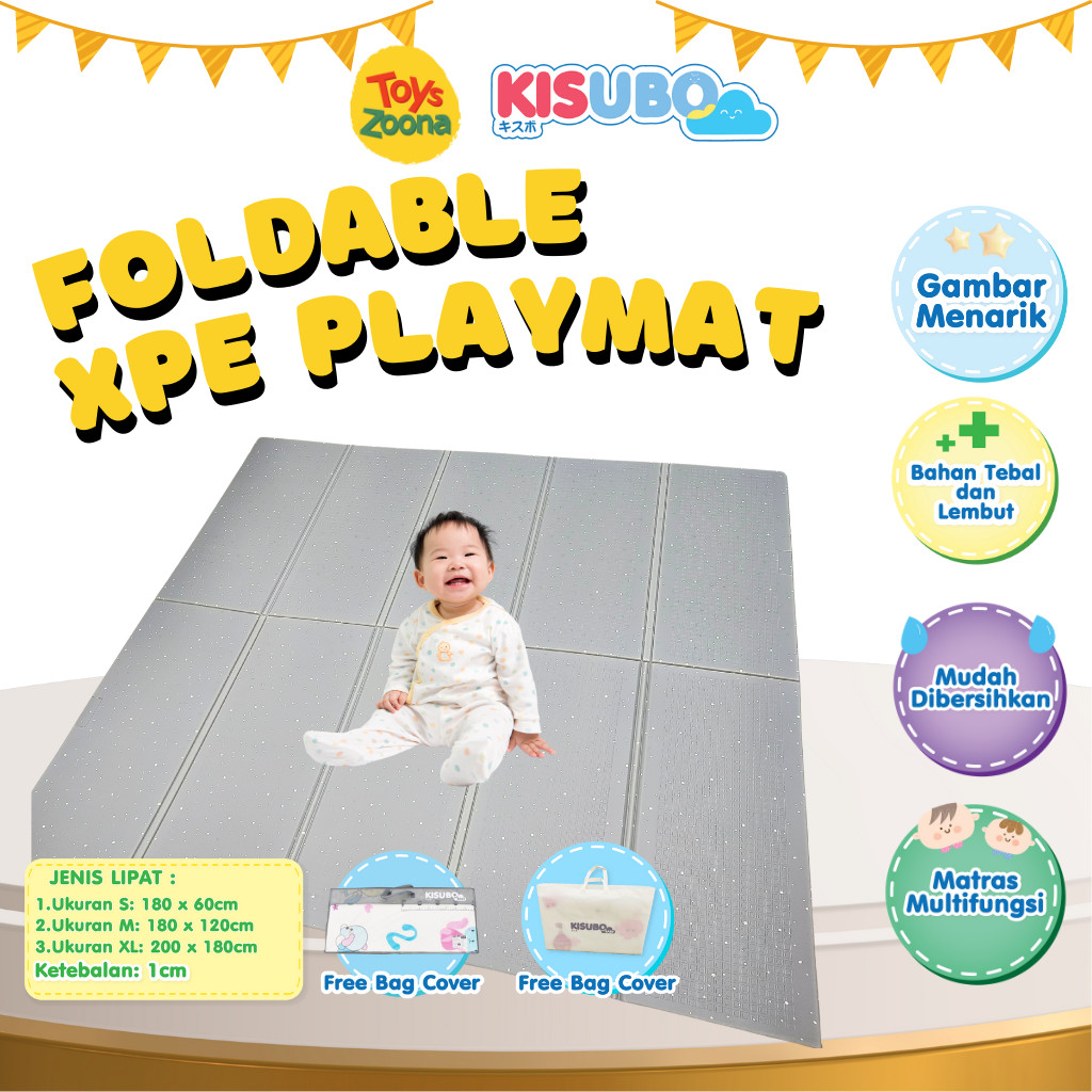 NJK86 ToysZoona KISUBO XPE Folding Playmat Lipat Bayi