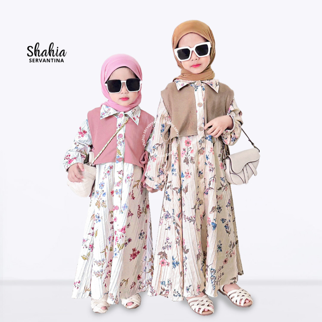 Shahia Servantina - Nerissa Dress Gamis Anak Perempuan Baju Muslim /Terbaru