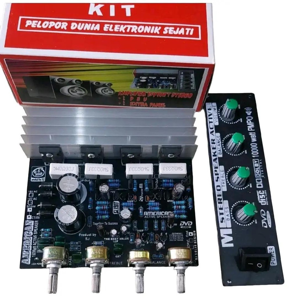 POWER 150 STEREO lengkap panel tone control