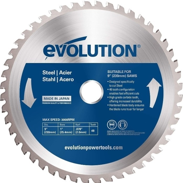 Circular Saw Blade Evolution 9 in. 48T 230BLADEST Steel Cutting