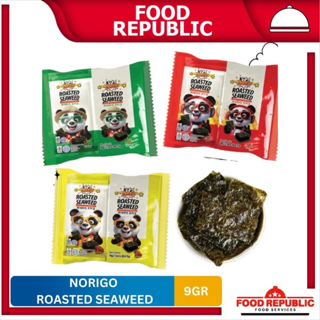 

Norigo Dosirak Rumput Laut Panggang Roasted Seaweed 9gr isi 2Pcs Halal