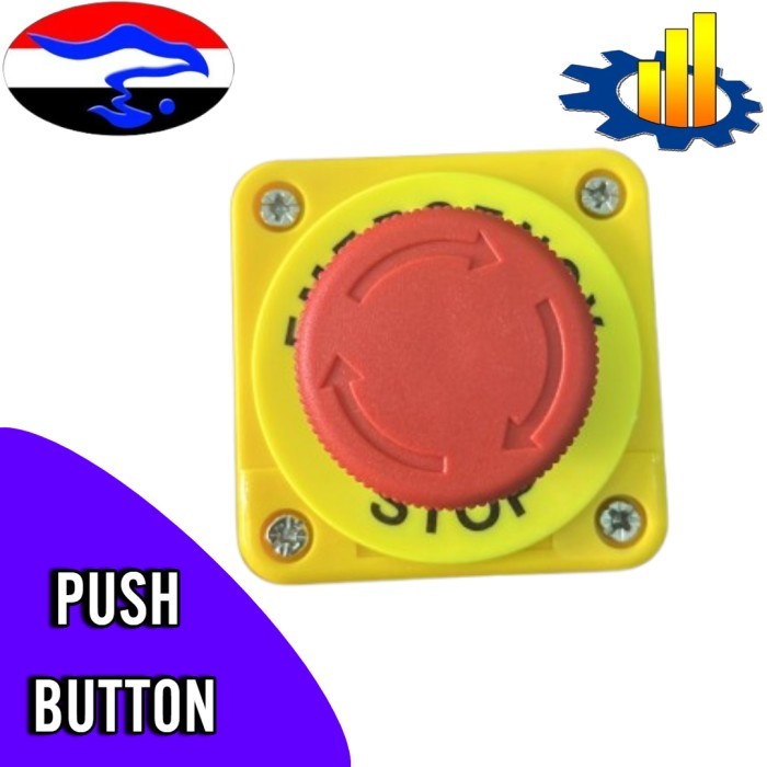 PUSH BUTTON EMERGENCY+BOX EWIG KUNING
