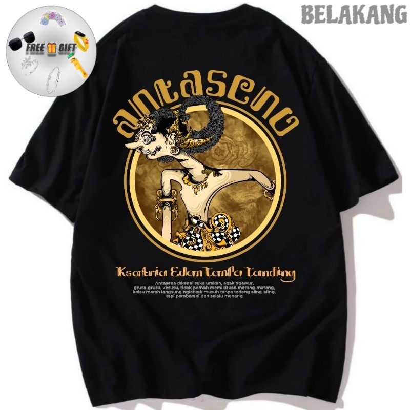 Kaos Baju Antaseno | Kaos Wayang Kulit | Indonesia Culture