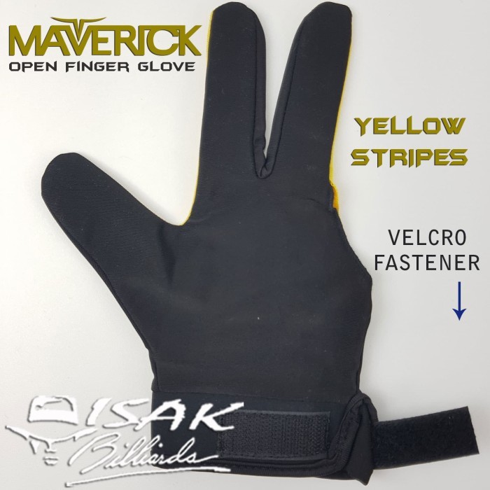 Maverick Glove - Yellow Stripe Gloves Sarung Tangan Billyard Billiard