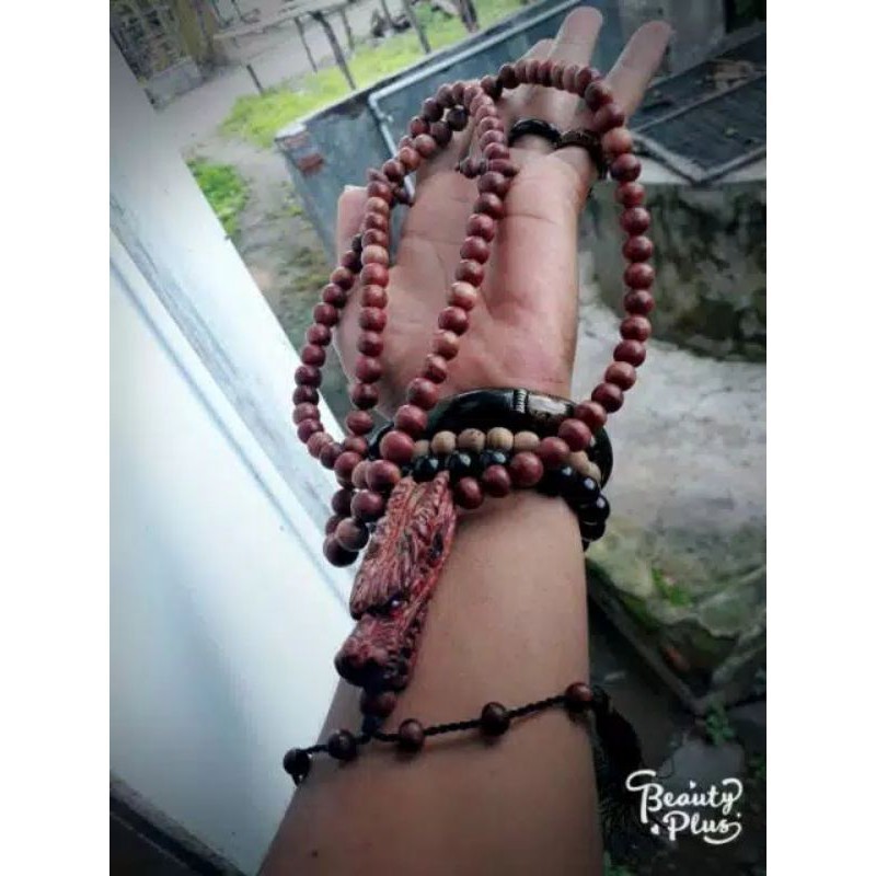 Tasbih galih kayu nagasari cirebon ukir naga galak bertaubat