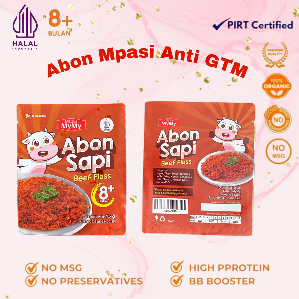 

mymy- Abon MPASI Anti GTM Penambah Nafsu Makan Anak Abon Sapi Tanpa Campuran Kemasan Ekonomis