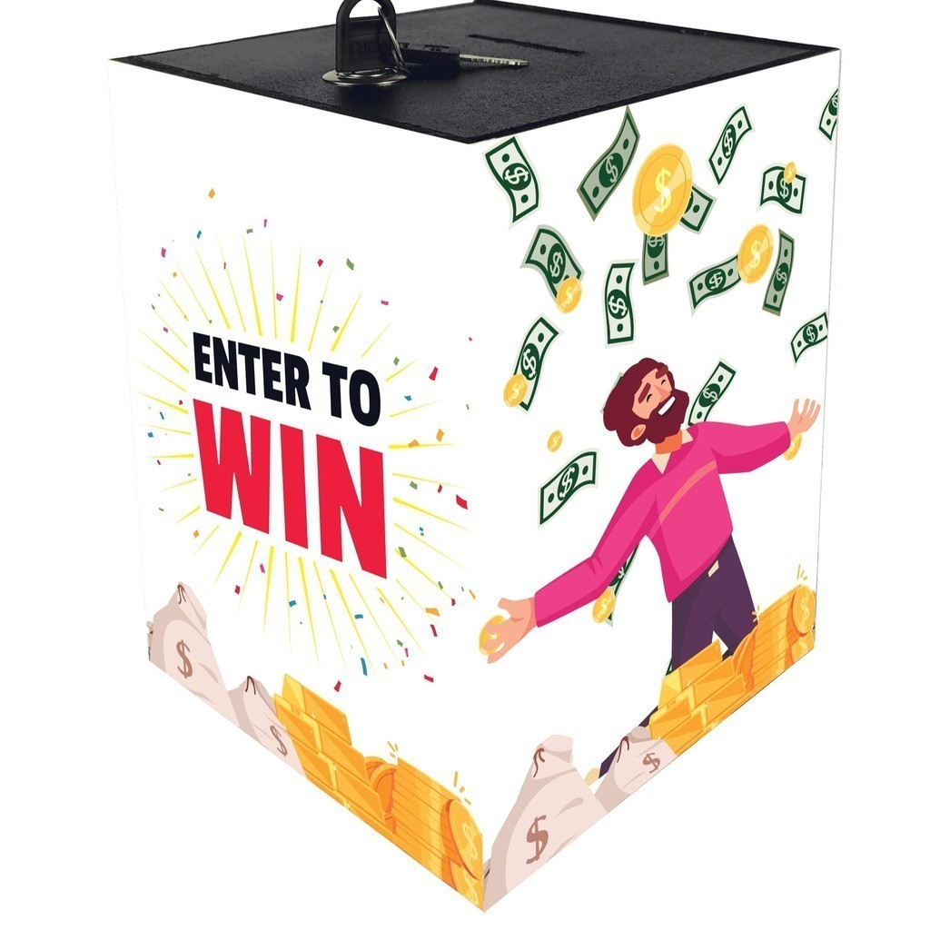 Celengan Kotak UNDIAN Jumbo Ukuran 15x20 cm Bahan Kayu MDF Buka Tutup 2 kunci Kotak Uang