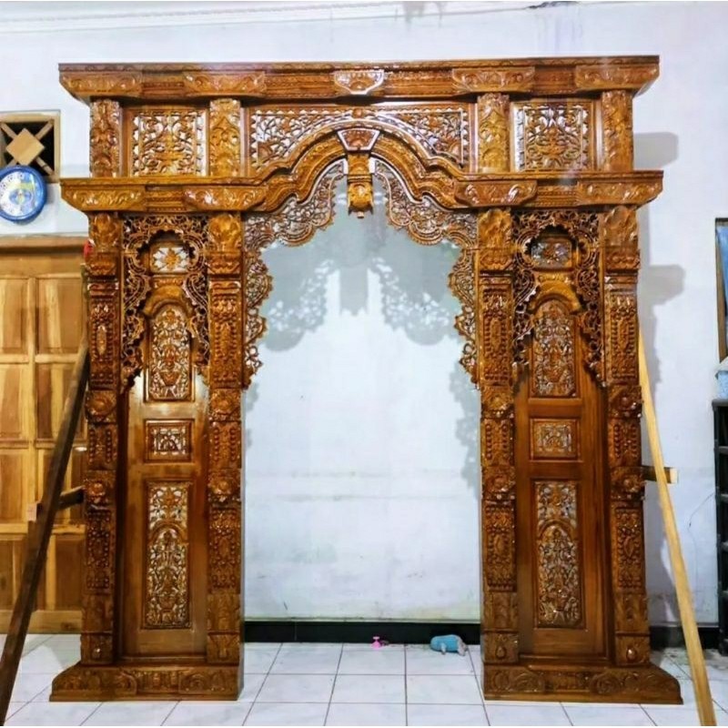Gebyok Jawa/Gebyok Gapura /Untuk Penyekat Ruangan Ful Kayu Jati Ukir Jepara