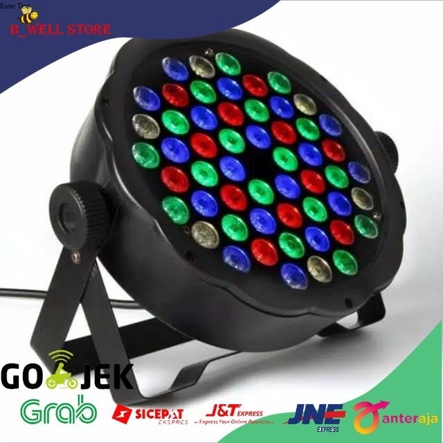 lampu panggung par led parled panggung disco par 54x3watt fullcolour - RGBW SLIM