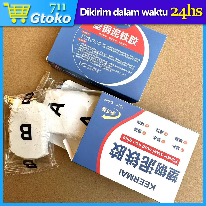 Lem Besi AB Glue Super Kuat Serbaguna Lem Reparasi Mobil Motor Mesin Radiator Lem Kaca Kayu Plastik 