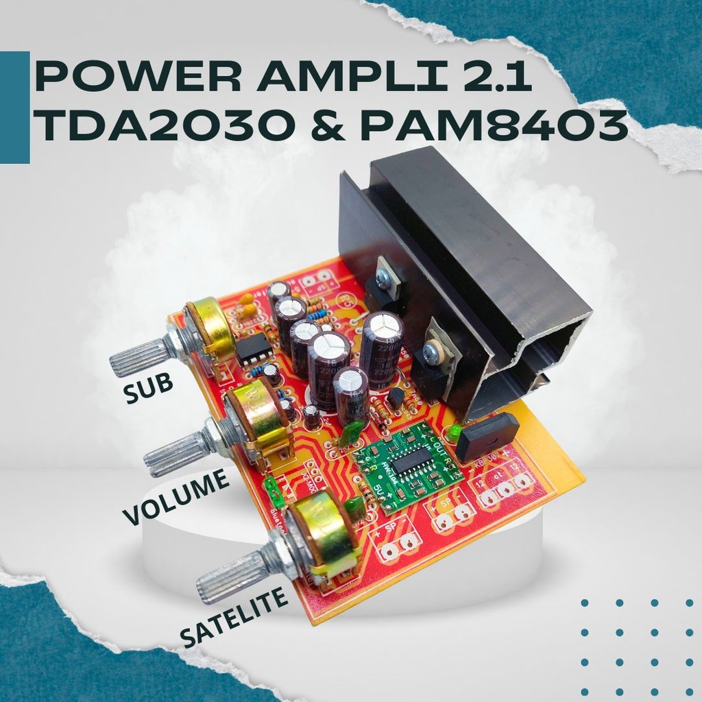 Power Amplifier Subwoofer 2.1 Cocok untuk Speaker Komputer dan Miniatur Sound