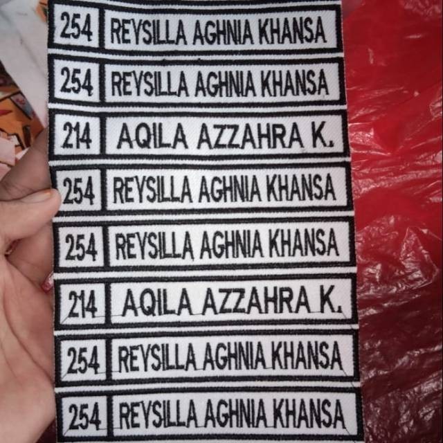 

Bordir Bet Nama // Name Tag Lanyard // Nama di Dada// Papan Nama Custom Bordir Request bordir