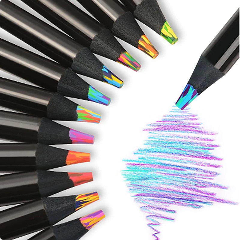 

1pcs Random 7 Colors Gradient Rainbow Colored Pencils Drawing Sketching Coloring Colour Pencils Artist Sketching Art Supplies