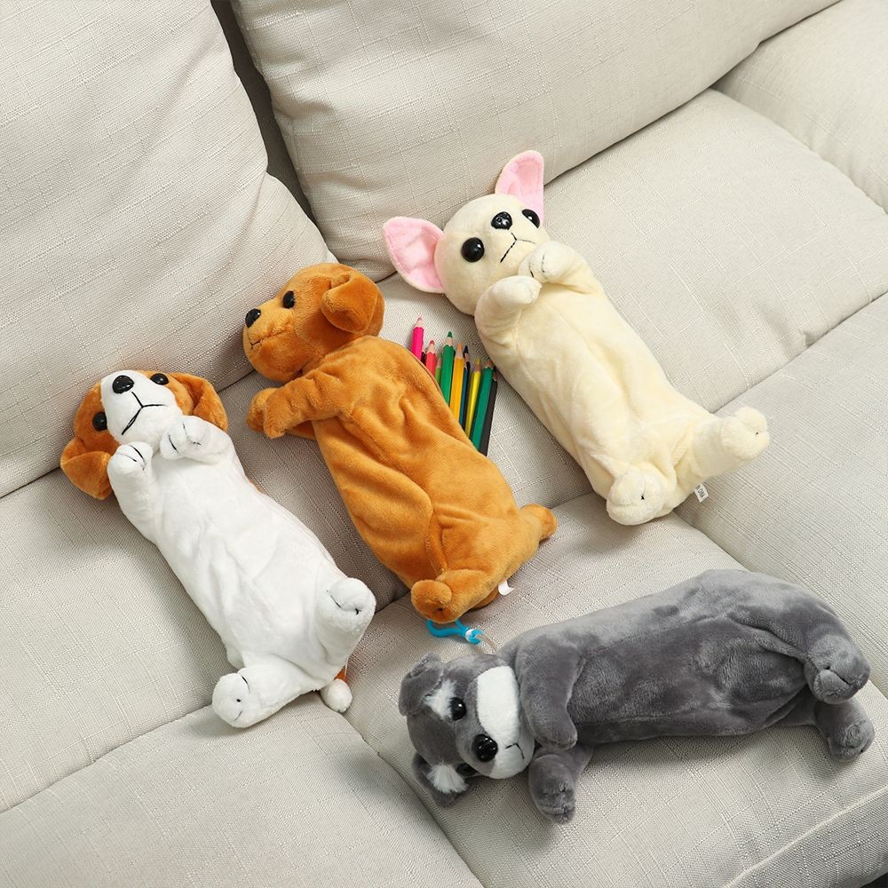 

Kawaii Cartoon Plush Toy Dog Pencil Case Cute Animal Pen Bag Box Stuffed Animal Doll Gift School Supplies Stationery