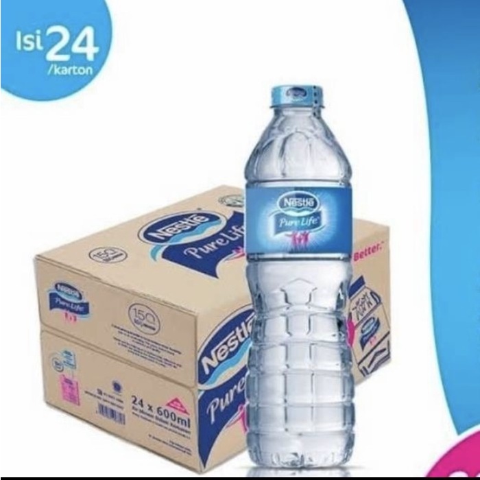 

✨LARIS✨ -Nestle Pure Life 600 ml Air Minum Kartonan 24 botol Gojek Grab
