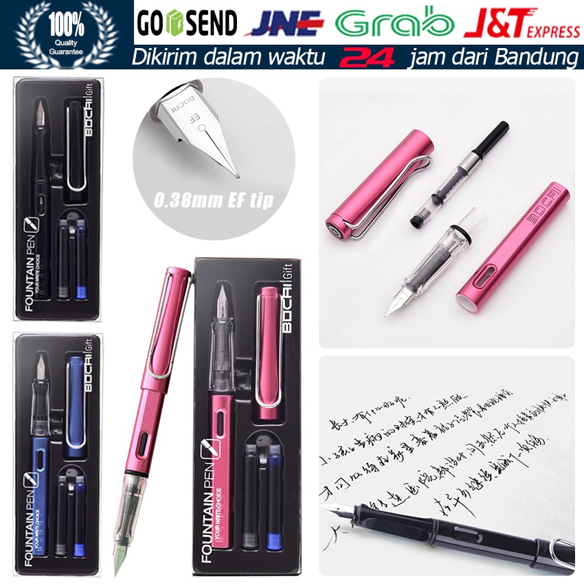 

0.38MM Set Pena Tinta Fountain / Fountain Pen / Pulpen / Pena / Laser Pulpen Bahan Plastik untuk Pelajar