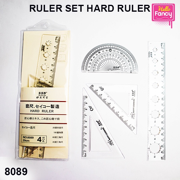 

Penggaris Segitiga Busur dan Lurus 15 cm Anak / Premium Ruler 8089