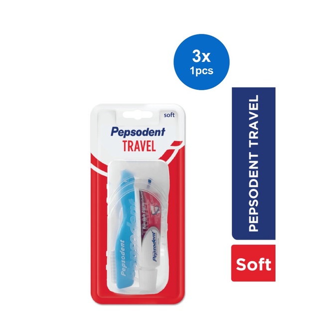 Pepsodent Sikat Gigi Lipat Travel 3 pcs