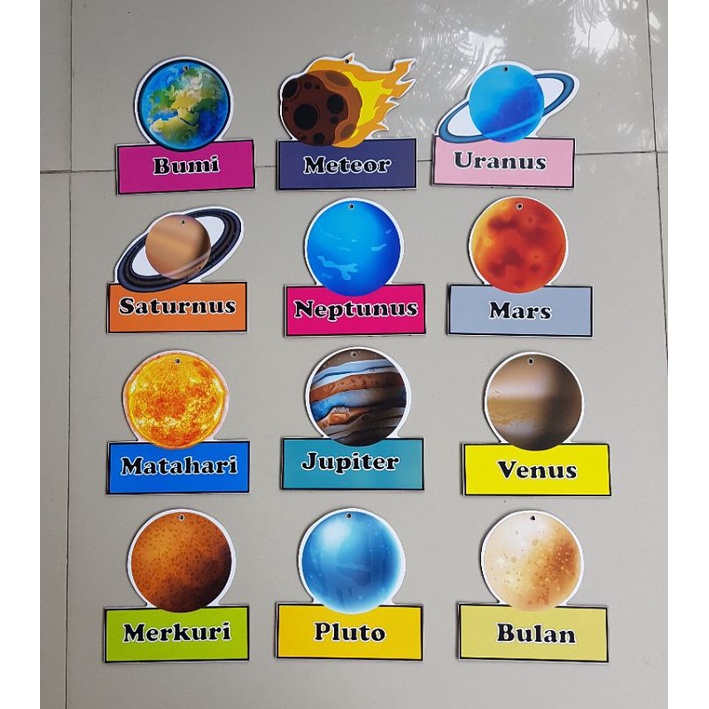 peditoys Peraga Tata Surya/Mainan Tata Surya/Planet/Alsm Semesta/Hiasan Dinding/Hiasan Dinding Kelas