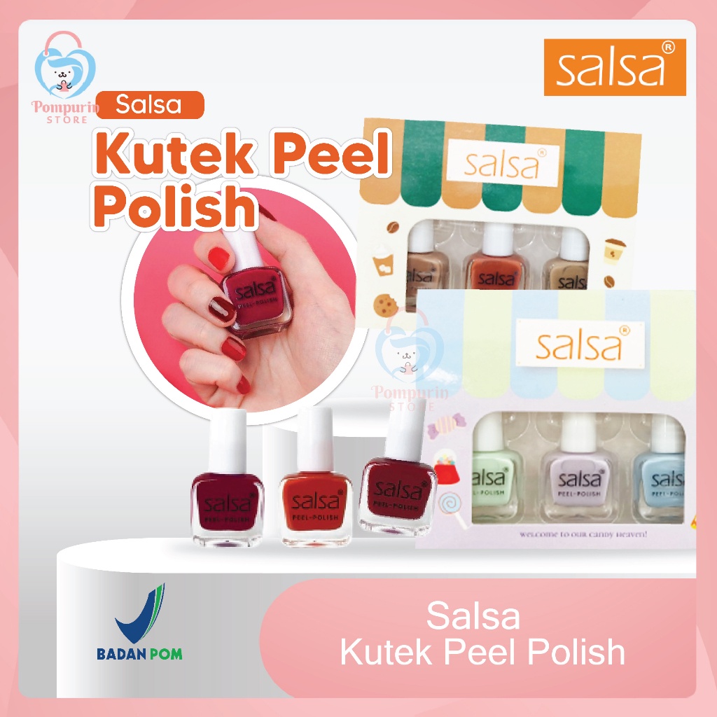 Salsa Kutek Peel Polish Florist Coffee Art Salon Candy Bakery - Nail Polish Peel Off Salsa Original 