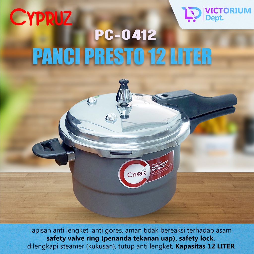 Victorium Dept - Panci Presto NIKO Pressure Cooker 12 Liter PC-0412