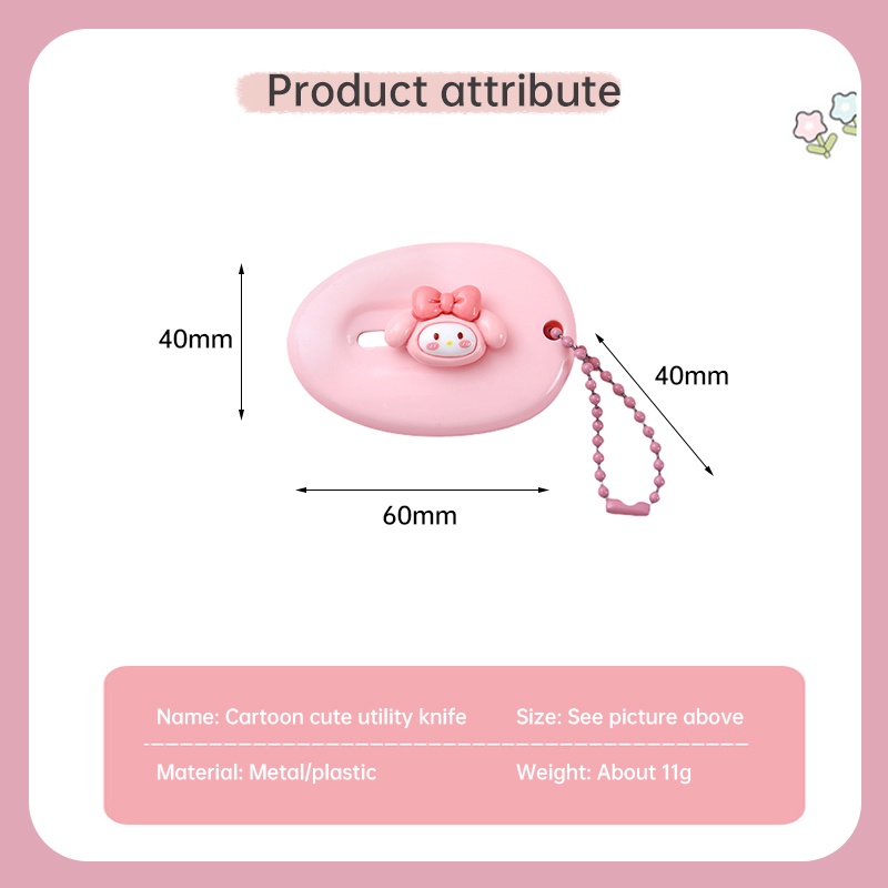 

Ready✨ Pisau Seni Lucu Kartun Mini Pisau Pemotong Kertas Siswa