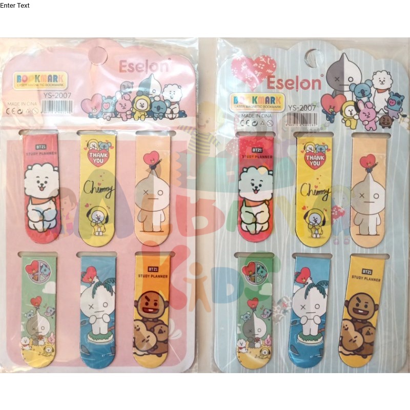 

((COD)) Pembatas Magnet Sticki Notes bts21 Bookmark Vant-art isi 6pcs