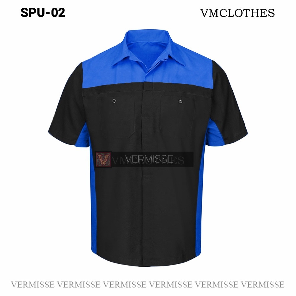 Baju Pria Seragam Pria Kemeja Casual Seragam Kantor Seragam Kerja Pria Sporhem Mekanik Bengkel