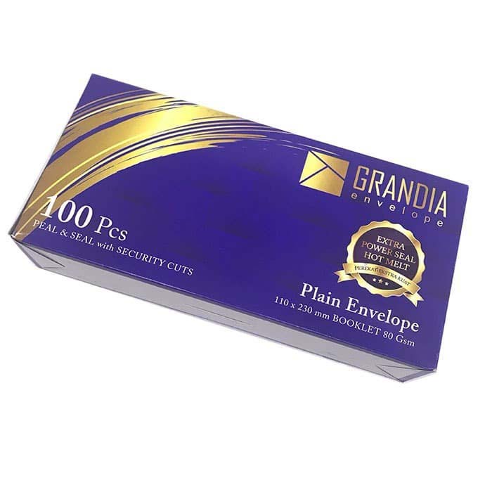 

Amplop No.90 Putih Grandia 110x230mm 1box (100 pcs) DLP90