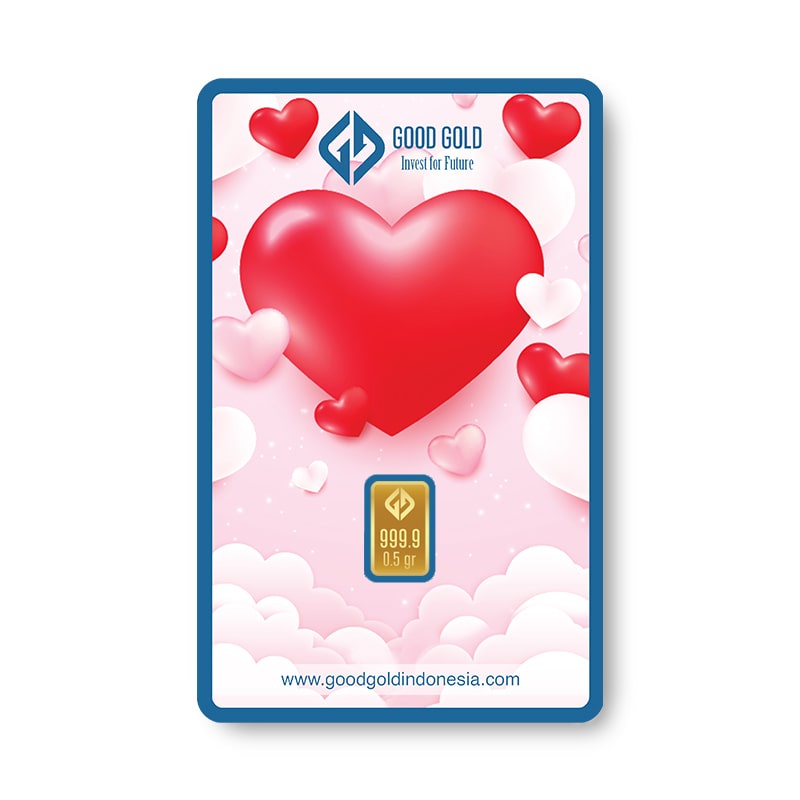 Logam Mulia Good Gold Gift Series Model Love Card 1