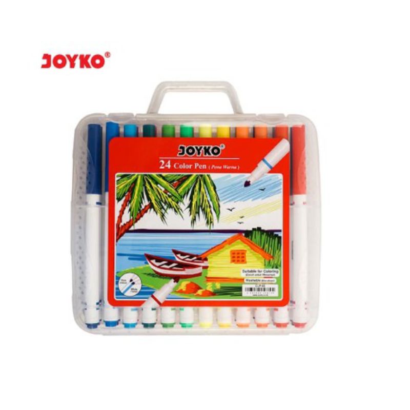 

Spidol 24 warna Joyko/Color Pen Joyko Clp-05-24 ( 1 set )