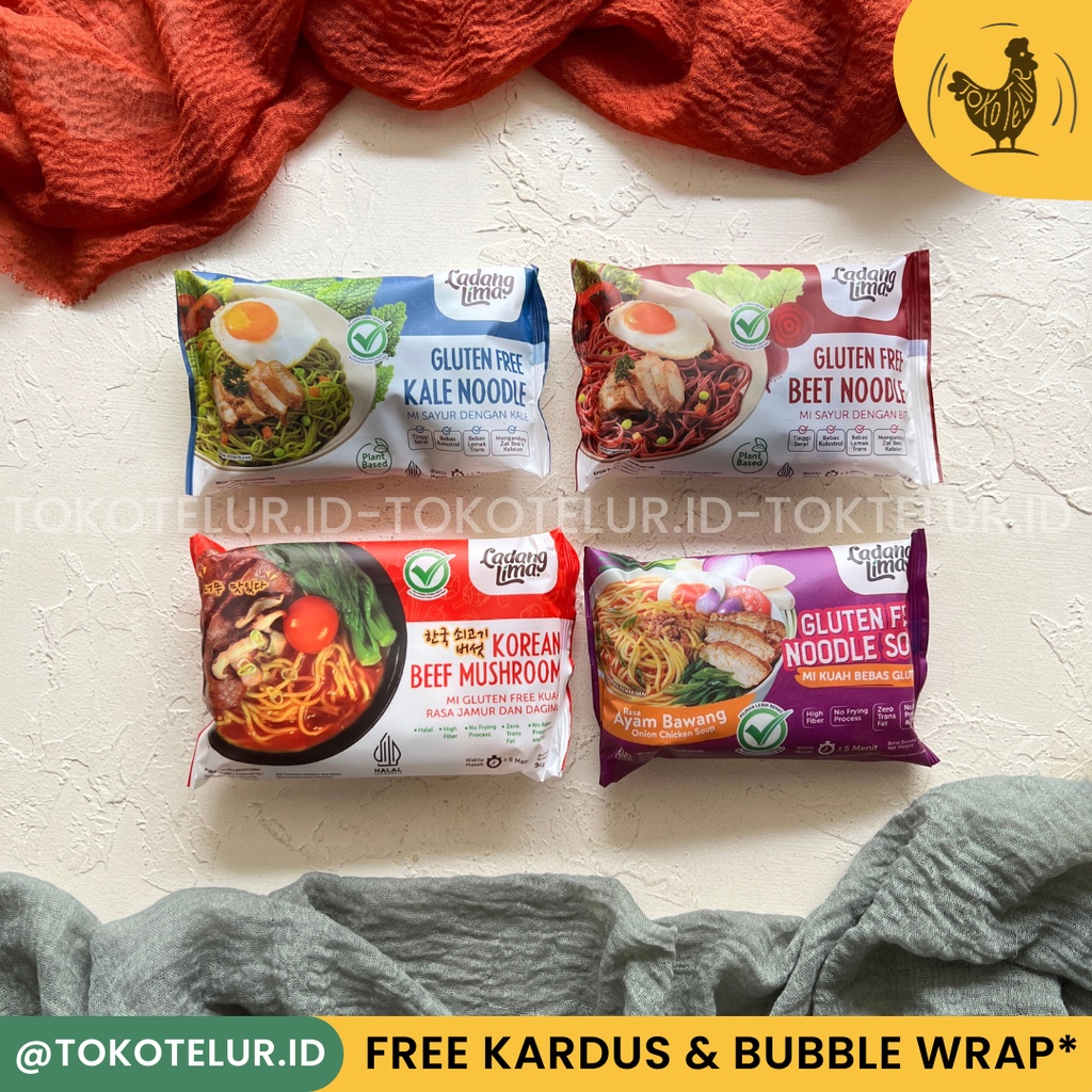 

LADANG LIMA - GLUTEN FREE Noodle / Mie Instant Sehat Bebas Gluten (94Gram)