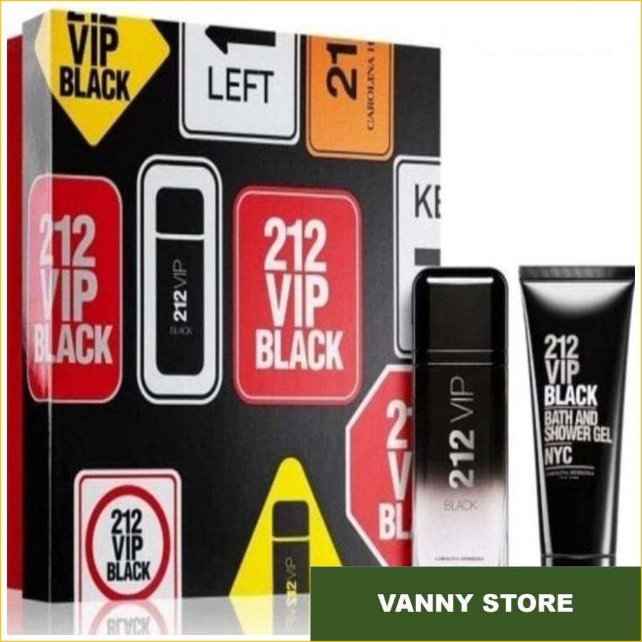 Parfum Original GIFT SET C 212 VIP Black Men 100ml EDP