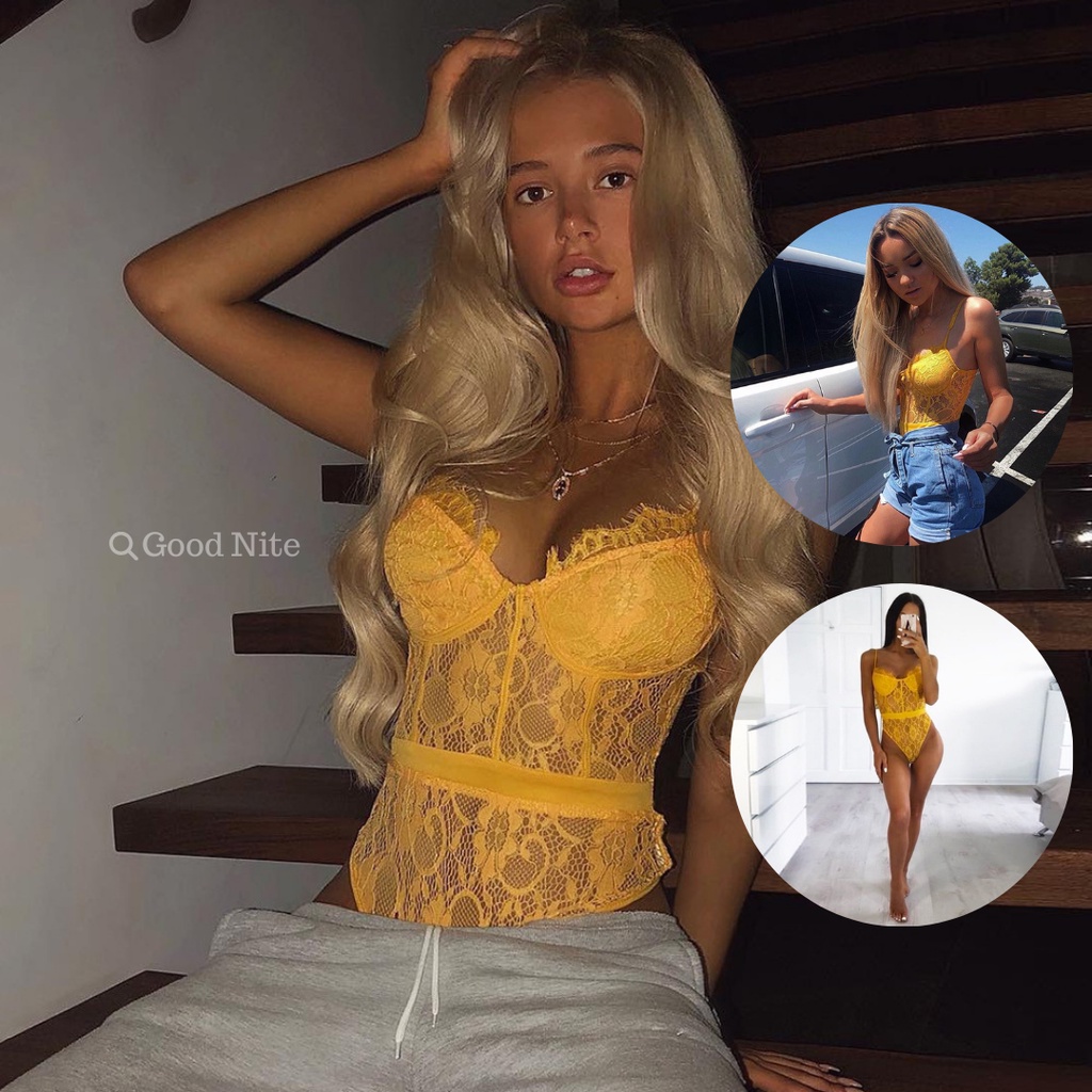 GN4048 bodysuit open crocth open V sexy lingerie jumsuit berkualitas