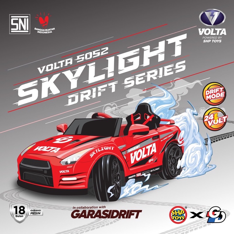 Mobil Aki Anak Volta by SHP DRIFT 5052 Skylight Garasi Drift Series Remot Kontrol