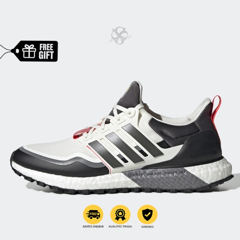 SEPATU SNEAKERS RUNNING PRIA ADIDAS ULTRA BOOST ALL TERRAIN OFF WHITE GREY BLACK ORIGINAL 100% BNIB