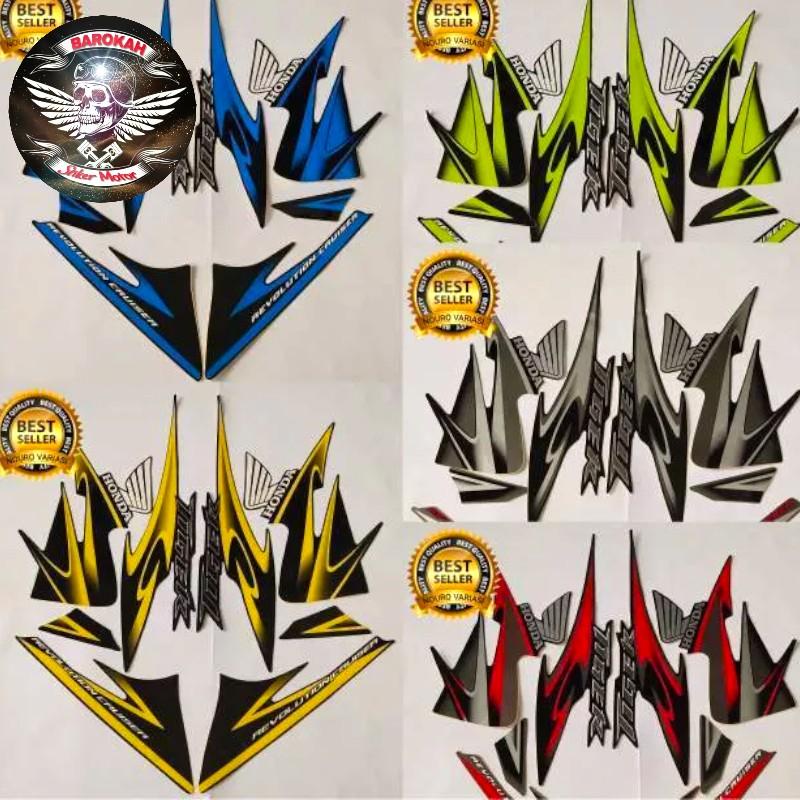 AJS AJS Striping Stiker  Full motor Honda  TIGER REVO 2012 2013 KAPAL variasi     Stiker Bisa Cod Fu