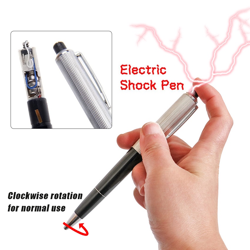 Mainan Pulpen Setrum Prank Pena Listrik Electric Shocking Pen Prank Toy