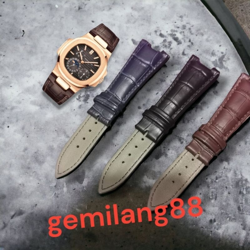 Strap Tali jam tangan Kulit Patek Philippe Nautilus tali jam kulit patek Philippe