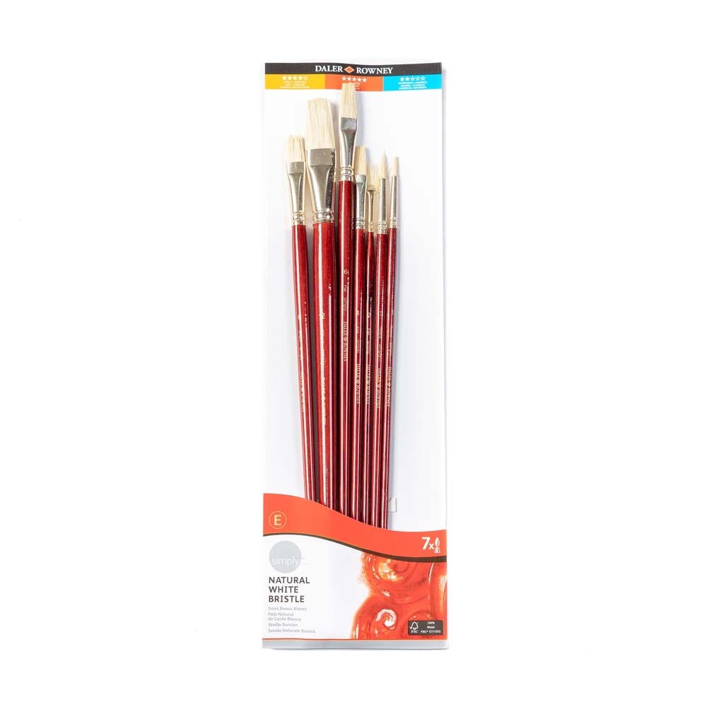 

Daler Rowney Simply Oil Bristle LH Brush Set 7pc