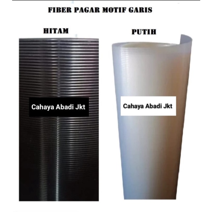 FIBER GLASS PAGAR HITAM GARIS LEBAR120CM