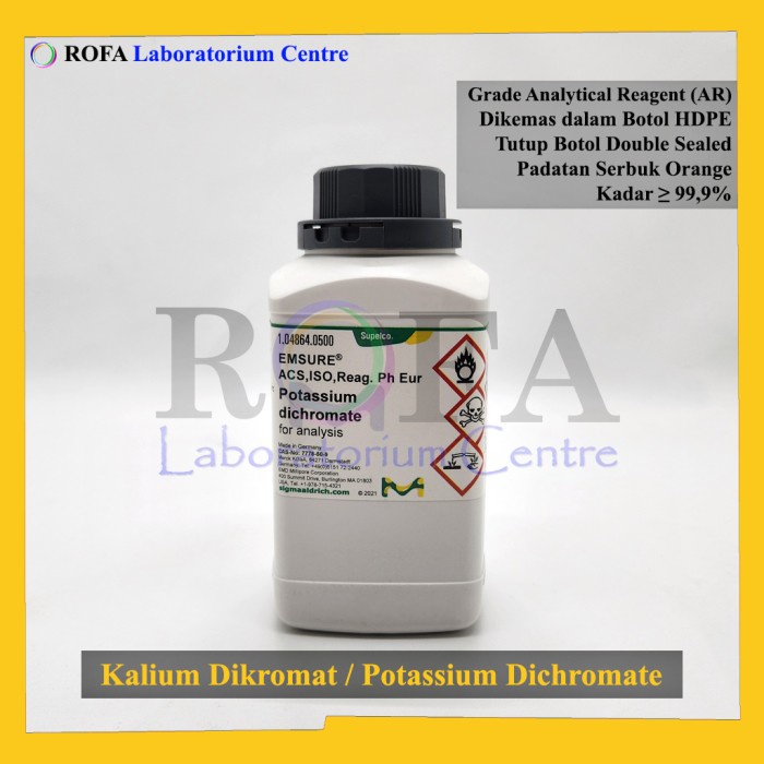 Kalium Dikromat / Potassium Dichromate / K2Cr2O7 Pro Analisis Eceran 1 Gram