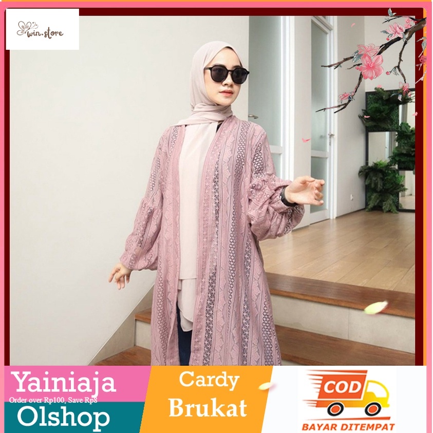 Outer Kekinian  / Cardigan / OUTER BROKAT KERUT// KARDIGAN BRUKAT // ATASAN BRUKAT KERUT // KARDIGAN
