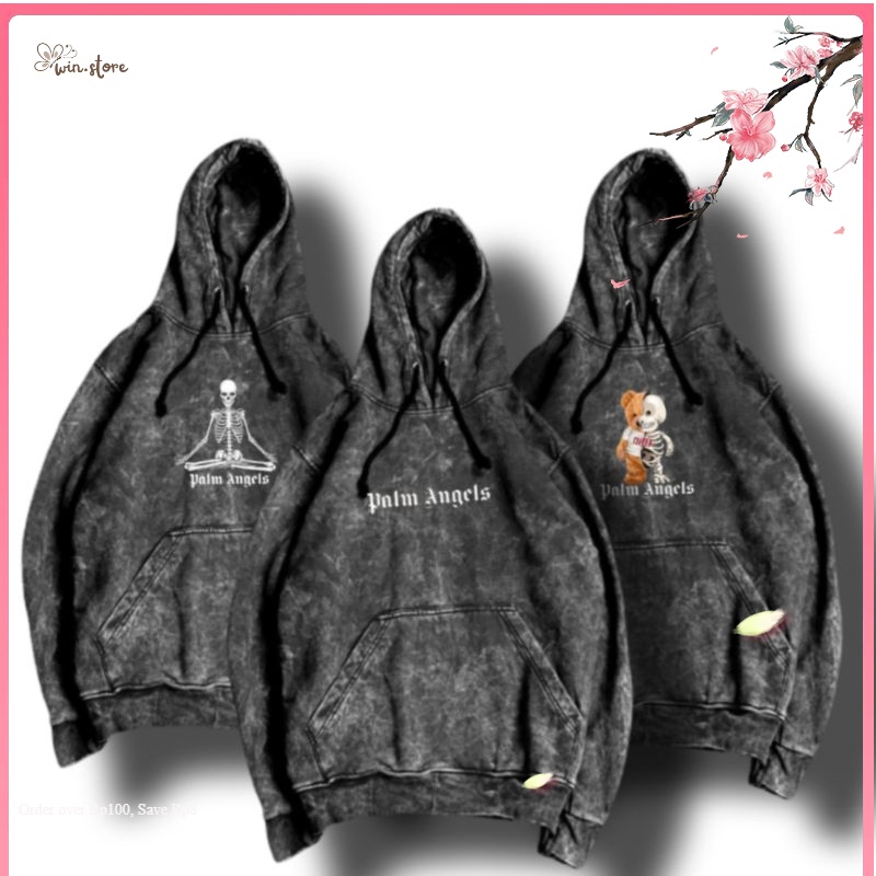 Hoodie Terkini / Hoodie pria washing unisex palm angels premium sandwash Patrick star