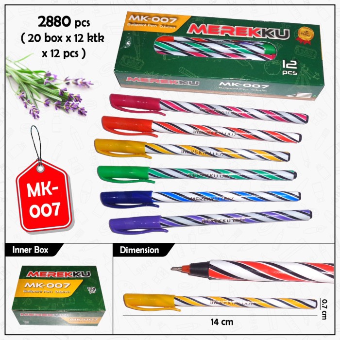

Ballpoint pen merekku mk 007 isi 12 pc -yu85