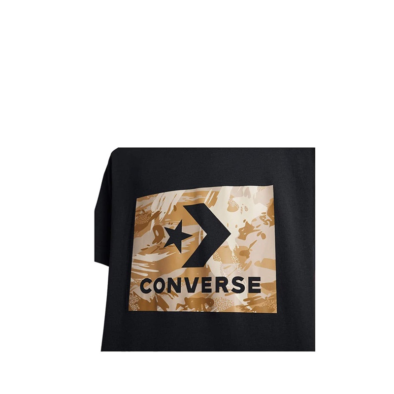 Converse Star Chev Brush Stroke Knock Out Camo Fill Men's Tee - Converse Black