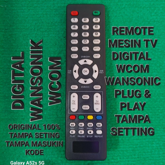 REMOTE MESIN TV DIGITAL CHINA WANSONIC WCOM W COM WANSONIK DVB STB  OBY27